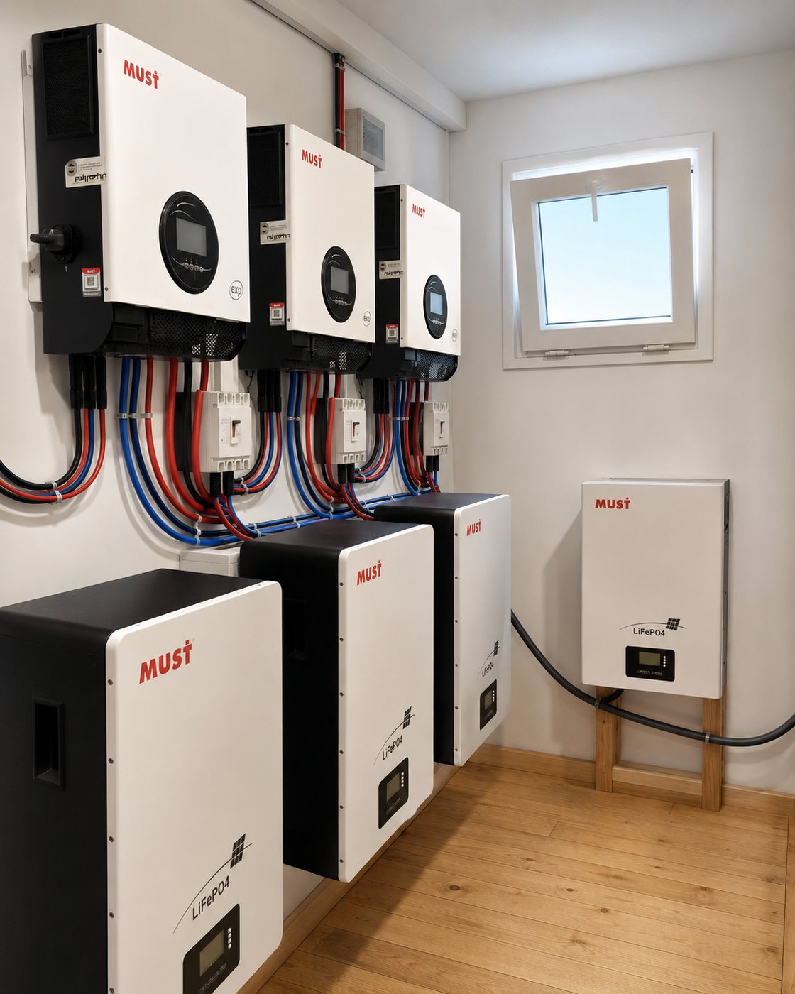 Lithium battery and inverter installation room